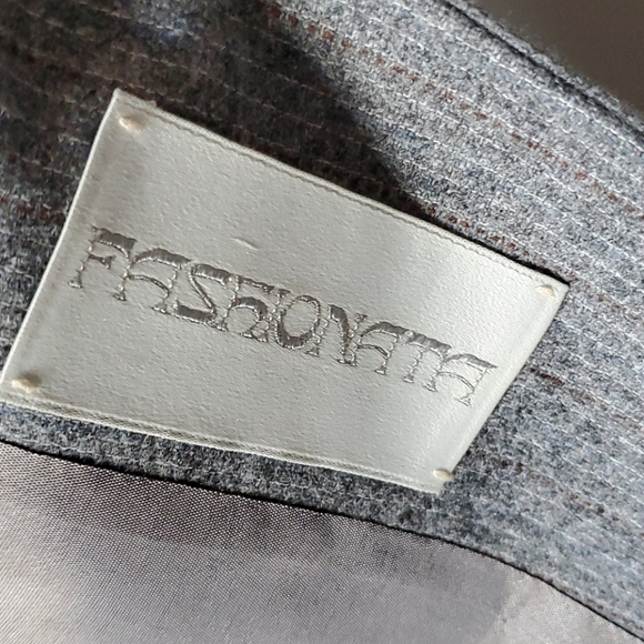 RARE Vintage 80s Gray Made in USA Union Wool Suit - Picture 8 of 13